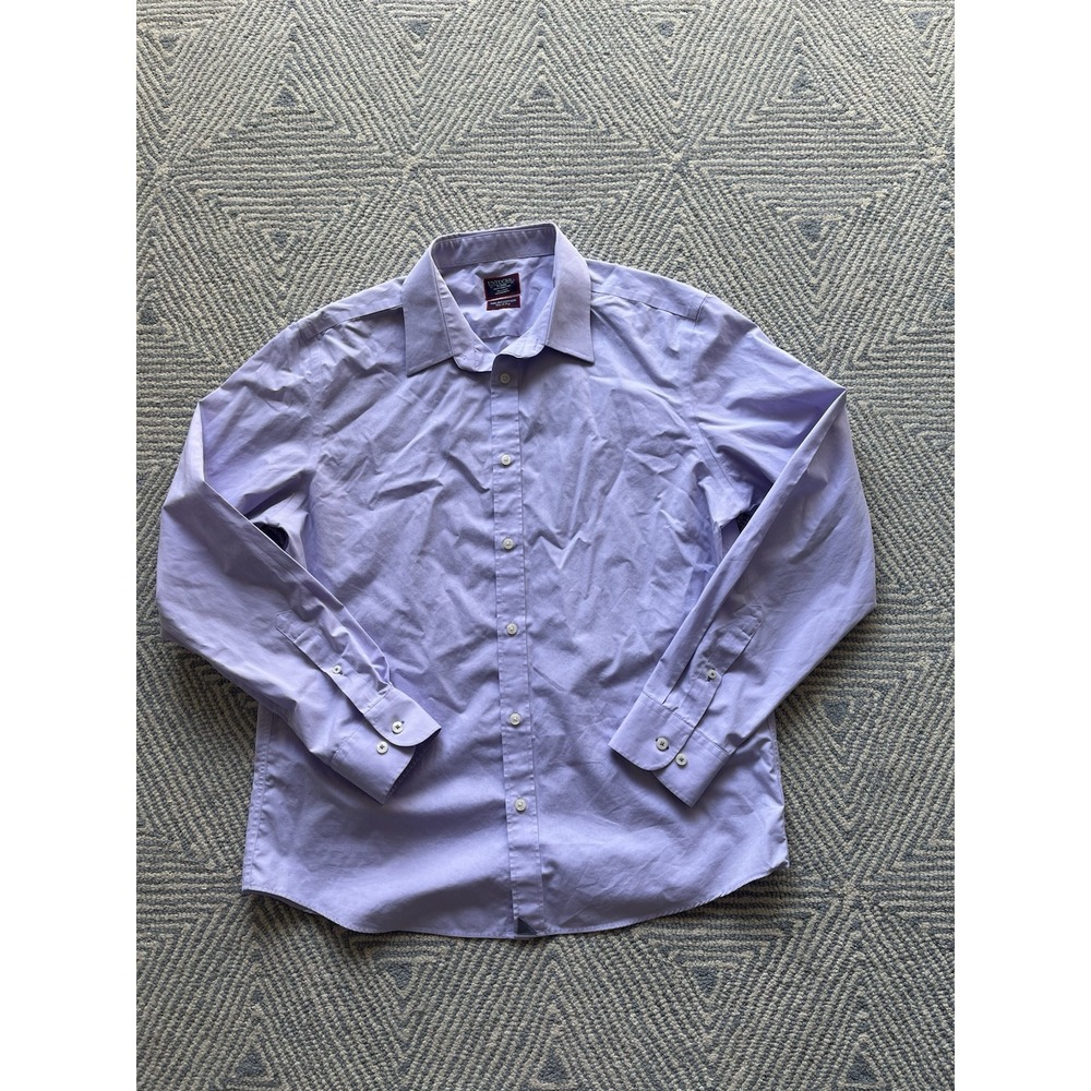 UNTUCKit Long Sleeve 2-Ply Cotton Button Shirt - Purple -‎ XL Slim Fit